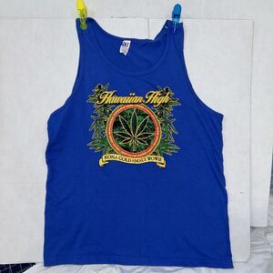 Tank top blue size medium Hawaiian high Kona Gold Maui Wowie cannabis
